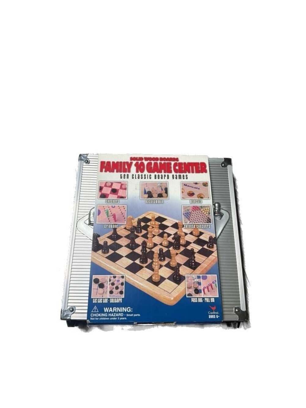 Cardinal Family 10 Game Center Solid Wood Boards Ten Classic Games